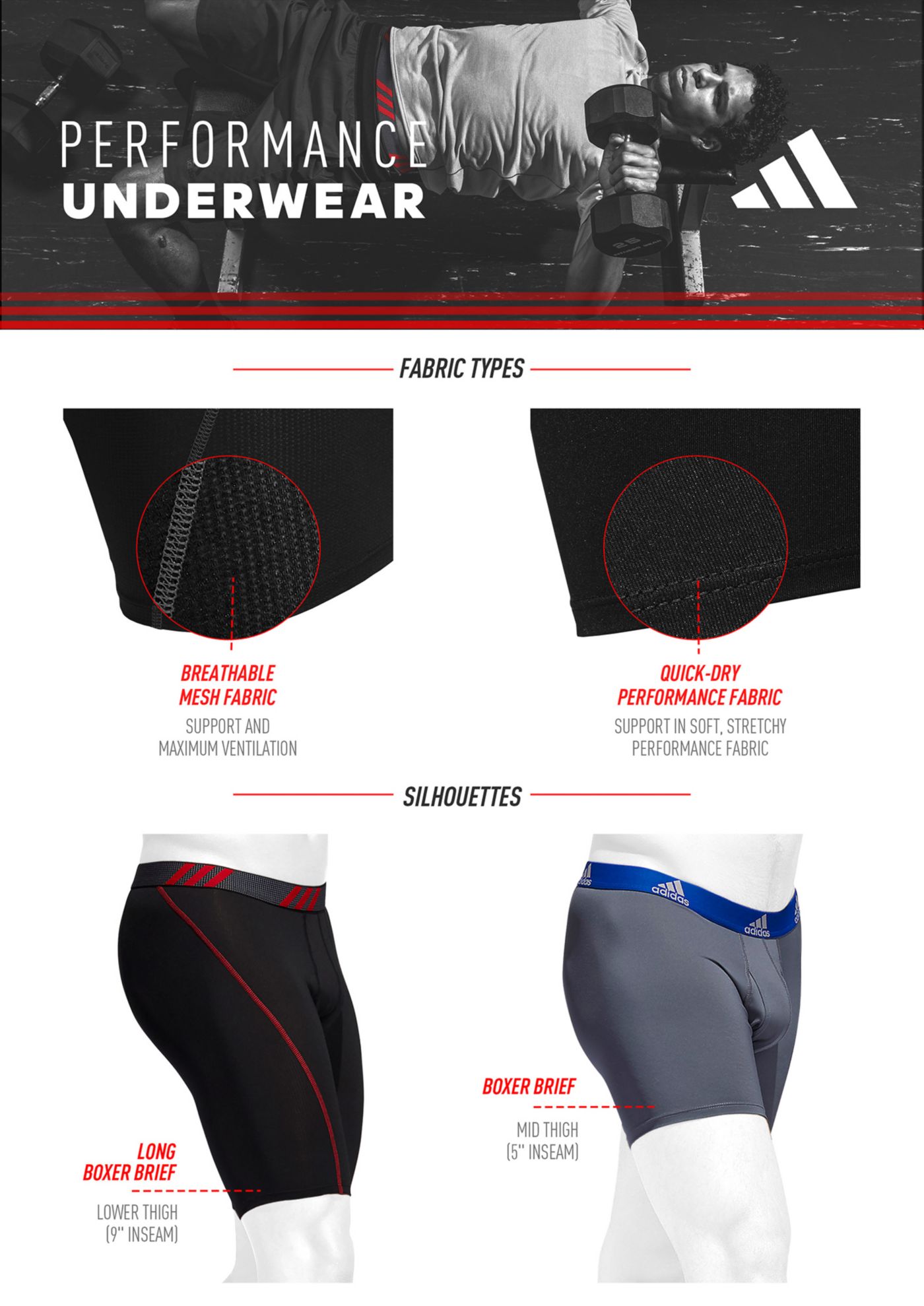 Adidas quick dry underwear online